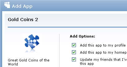 MySpace Add Application Panel MySpace Add Application Panel